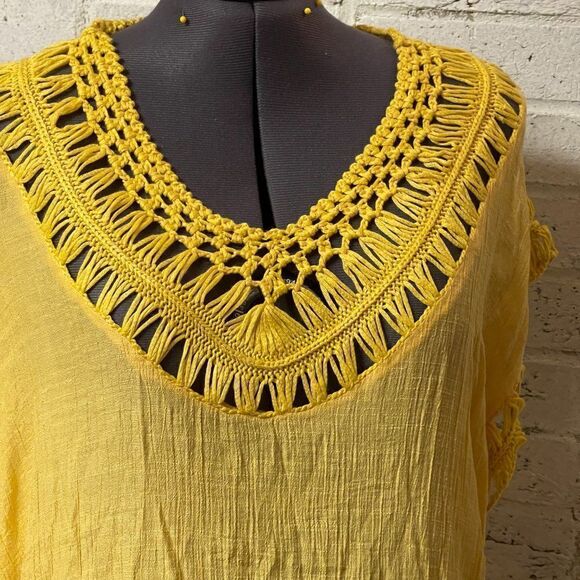 Boho Yellow Tunic One Size - Picture 3 of 9